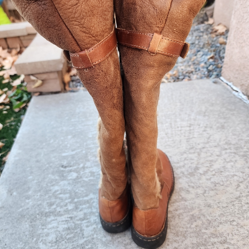 Brown‎ Oakdale Tall Leather Over The Knee Searling Boho Boots, Sz 8 - Picture 5 of 8